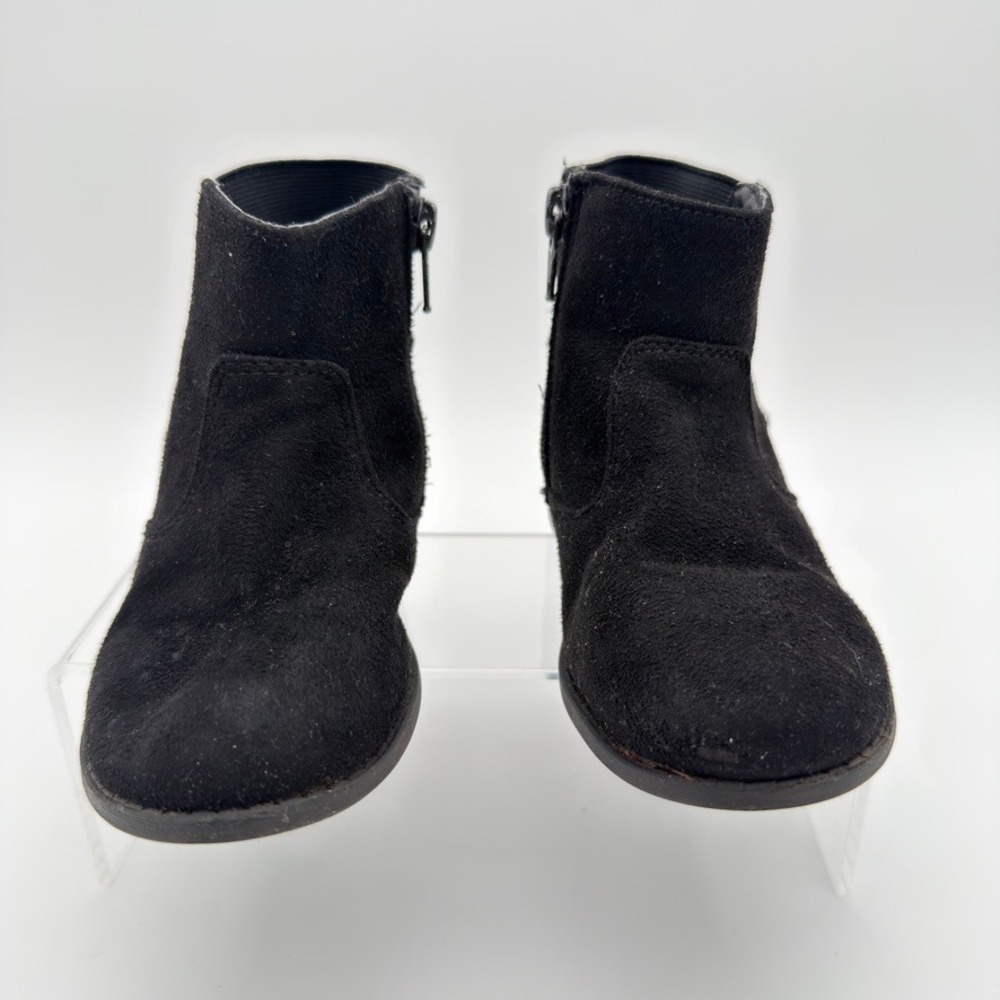 Jumping Beans Luella Toddler Girls Black Glitter Ankle Boots Side Zip Size 9M - Picture 3 of 7